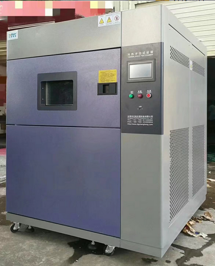 客戶訂購三箱水冷式冷熱沖擊試驗箱斜面圖